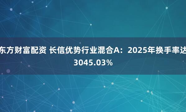 东方财富配资 长信优势行业混合A：2025年换手率达3045.03%